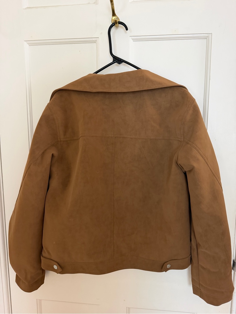 Edikted Brown Suede Bomber Jacket - Picture 2 of 3
